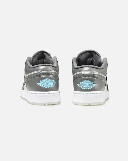 Jordan Kids' Air Jordan 1 Low SE (GS) Flat Pewter/Blue Chill
