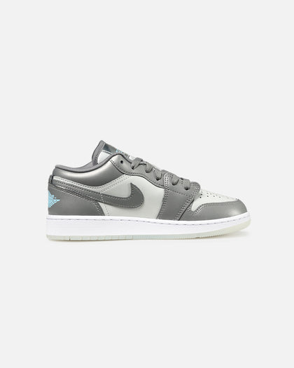 Jordan Kids' Air Jordan 1 Low SE (GS) Flat Pewter/Blue Chill