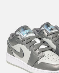 Jordan Kids' Air Jordan 1 Low SE (GS) Flat Pewter/Blue Chill