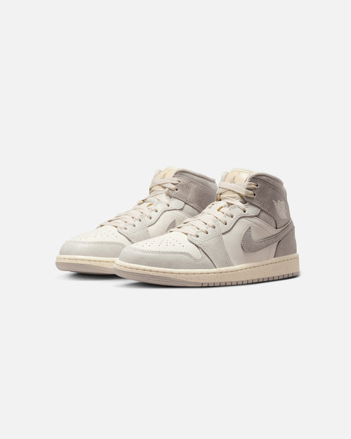 Nike Women's Air Jordan 1 Mid SE Light Iron Ore/Pale Ivory/Oatmeal/Enigma Stone