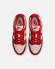 Nike Women's Dunk Low Suede Sail/Lt Crimson-White-Metallic Silver