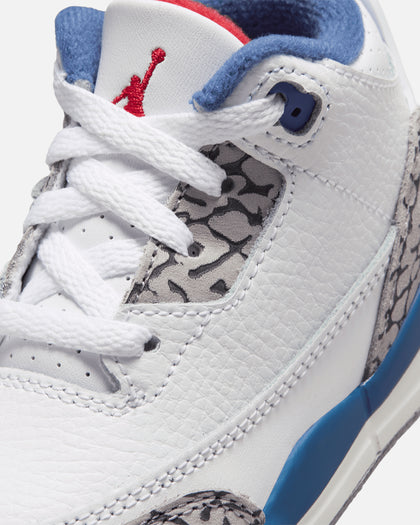 Jordan Kids' Air Jordan 3 Retro "True Blue" (TD) White/Red/Blue