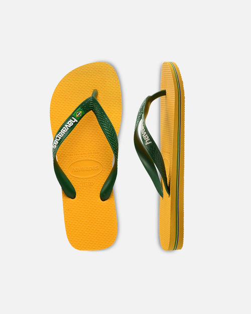 Havaianas Top Brazil Logo Thongs Yellow