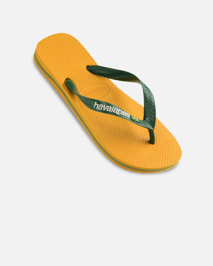 Havaianas Top Brazil Logo Thongs Yellow