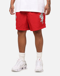 Ed Hardy Tribal Dragon Shorts Red