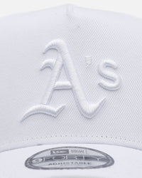 New Era Oakland Athletics 'Easy White' 9FORTY A-Frame Snapback White/White