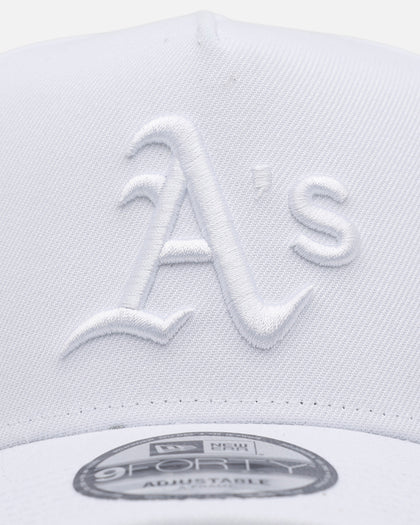 New Era Oakland Athletics 'Easy White' 9FORTY A-Frame Snapback White/White