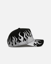 New Era Atlanta Braves 'Metallic Flames' 9FORTY A-Frame Snapback Black/Silver