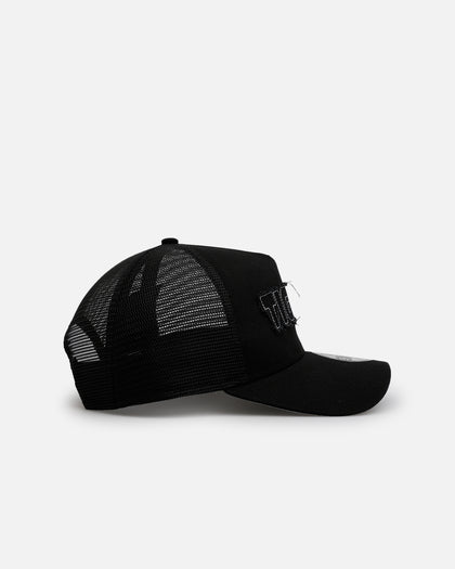 New Era Detroit Tigers 'Distressed' 9FORTY A-Frame Trucker Snapback Black/White