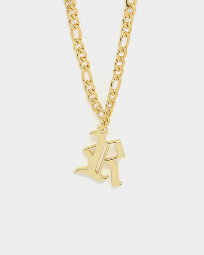 Raising Hell Women's Gothic Letter Anklet Gold