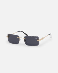 Belvoir & Co Diamond Cut Hampton Sunglasses Black/Gold