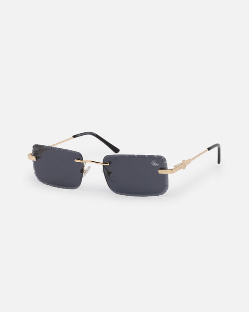 Belvoir & Co Diamond Cut Hampton Sunglasses Black/Gold