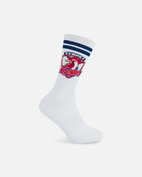 Foot-ies Sydney Roosters Crew Socks 2 Pack Navy/White