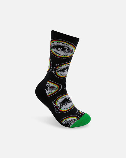 Foot-ies Penrith Panthers Crew Socks 2 Pack White/Black