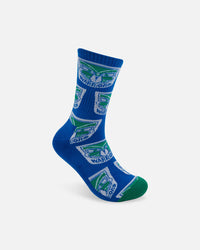 Foot-ies New Zealand Warriors Crew Socks 2 Pack White/Blue