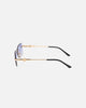 Belvoir & Co Hampton Diamond Cut Sunglasses Gold/Blue