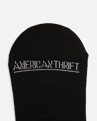 American Thrift Classic No Show Socks 3 Pack Black