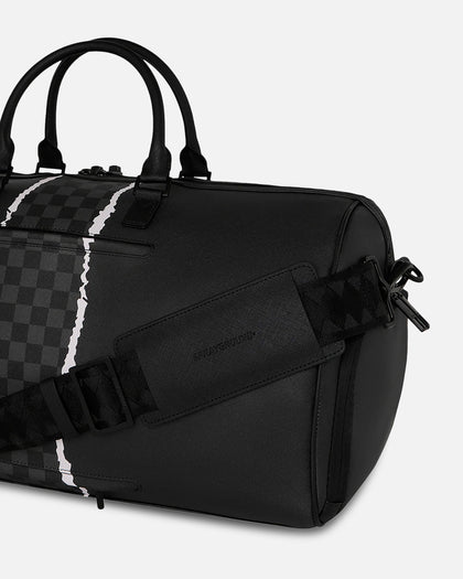 Sprayground Centre Rip Grey Check Mini Duffle Bag Multi