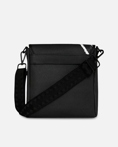 Sprayground Centre Rip Grey Check Messenger Sling Bag Multi