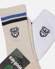 Foot-ies Canterbury-Bankstown Bulldogs Sneaker Socks 2 Pack Off White/White