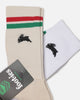 Foot-ies South Sydney Rabbitohs Sneaker Socks 2 Pack Off White/White
