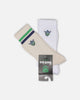 Foot-ies Canberra Raiders Sneaker Socks 2 Pack Off White/White