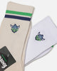 Foot-ies Canberra Raiders Sneaker Socks 2 Pack Off White/White