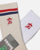 Foot-ies Sydney Roosters Sneaker Socks 2 Pack Off White/White