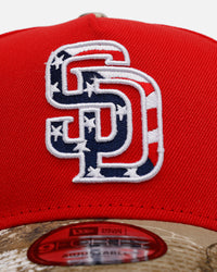 New Era San Diego Padres 'Stars And Stripes' 9FORTY A-Frame Snapback Red