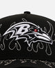 New Era Baltimore Ravens 'Outline Flames' 9FORTY A-Frame Snapback Black