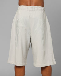 Loiter Destruct Sweat Shorts Grey