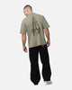 Saint Morta Pray For Me Mock Neck T-Shirt Vintage Khaki