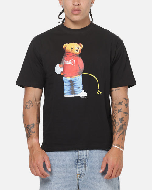 Market Trouble Making Bear T-Shirt Black