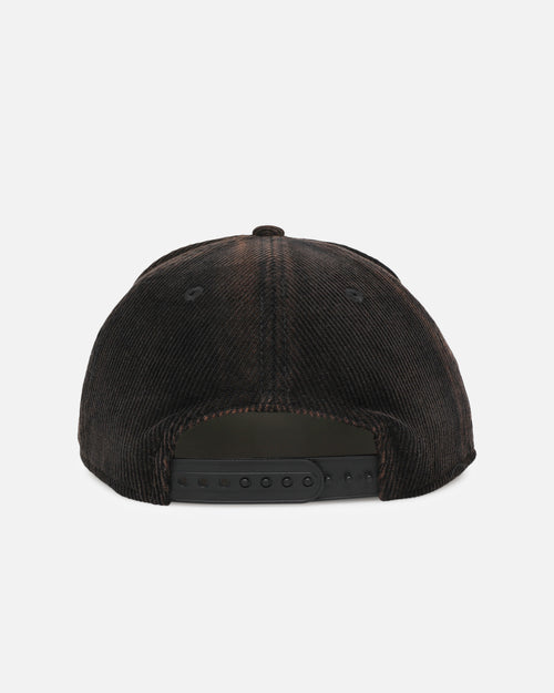 New Era North Queensland Cowboys 'NRL Golfer Washed Black' Pre-Curved Corduroy Golfer Snapback Washed Black