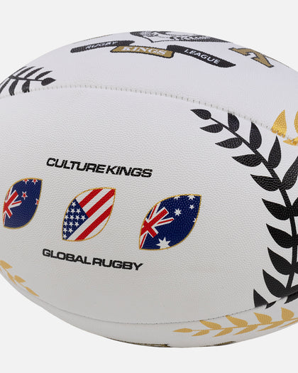 Culture Kings NFS Rugby Ball 24 White/Black/Gold