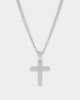 Saint Morta Textured Cross Pendant White Gold
