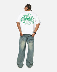 Mitchell & Ness Philadelphia Eagles Stars & Text Boxy T-Shirt White