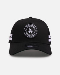 New Era Los Angeles Dodgers 'Stripe' 9FORTY A-Frame Trucker Snapback Black/White