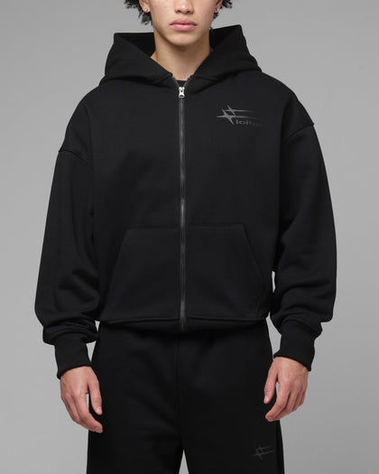 Loiter Ultra Hybrid Zip Hoodie Black Stealth