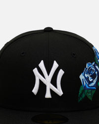 New Era New York Yankees 'Blue Rose' 59FIFTY Fitted Black/Blue