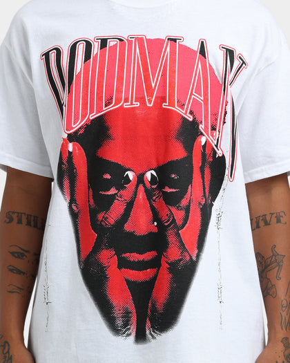 Rodman Brand Barbwire Pink Vintage T-Shirt White