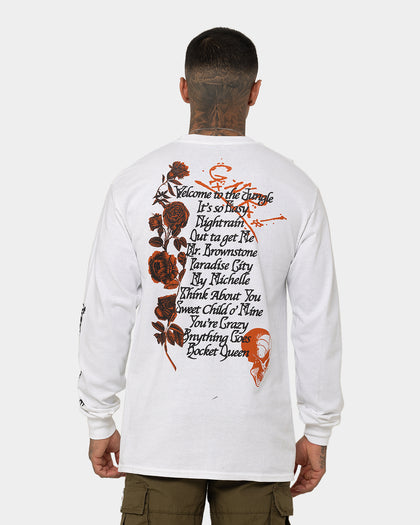 Guns n Roses Pistol Track Long Sleeve T-Shirt White