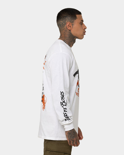 Guns n Roses Pistol Track Long Sleeve T-Shirt White