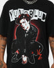 YUNGBLUD Sitting Life On Mars Tour Vintage T-Shirt Washed Black