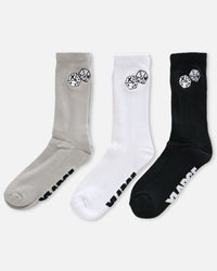 X-Large XL Dice Crew Socks 3 Pack Black