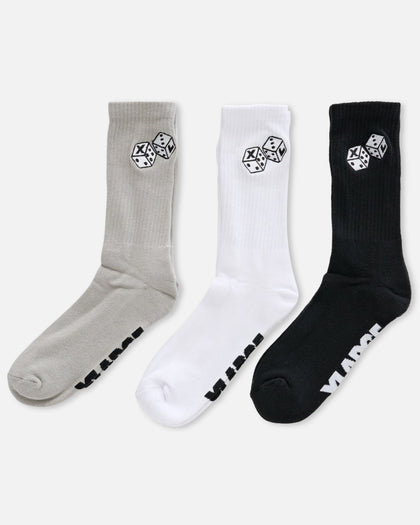 X-Large XL Dice Crew Socks 3 Pack Black