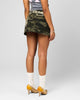 Ed Hardy Women's Denim Mini Skirt Woodland Camo