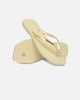 Havaianas Women's Square Toe Logo Metallic Thongs Butter