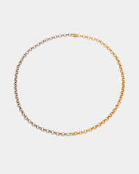Loiter 18" Split Chain Necklace Natural/Brown/Green