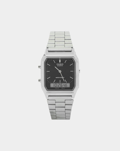 Casio AQ230A-1DS Watch Silver/Black